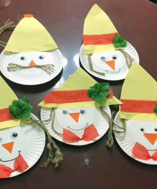 arts and crafts Paper Plate scarecrows