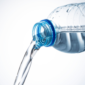 water pouring out from a plastic bottle
